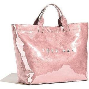 Pvc Tote Bag For Women Plastic Tote Bag Letters Print Handbag Hobo Bags For Work